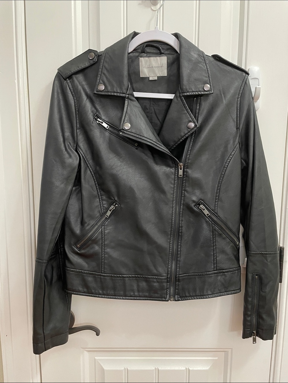 Wishlist Black Moto Jacket with Zip Pockets